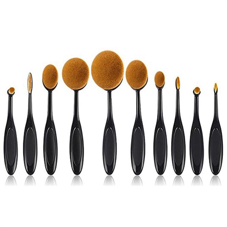 10 STKS Cosmetische Tandenborstel Make-up Borstel Ovale Make Up Kwasten Set