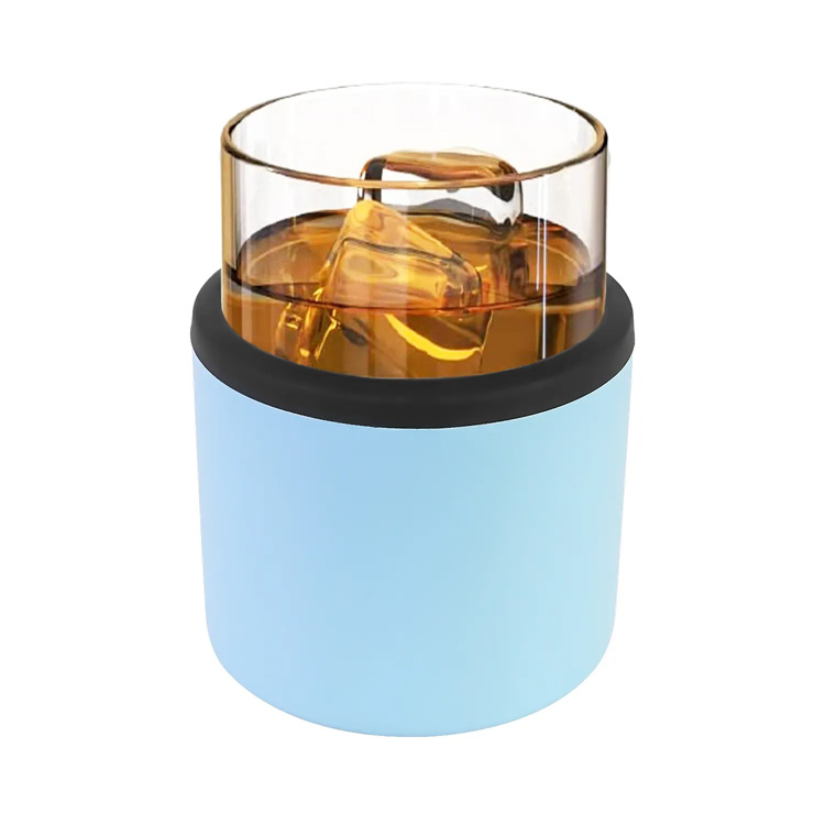 11 oz unieke houten roestvrijstalen geïsoleerde whisky tumbler
