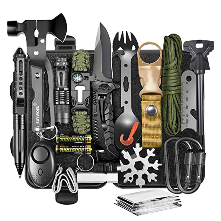 21-in-1 EHBO-nooduitrusting Outdoor-overlevingsset