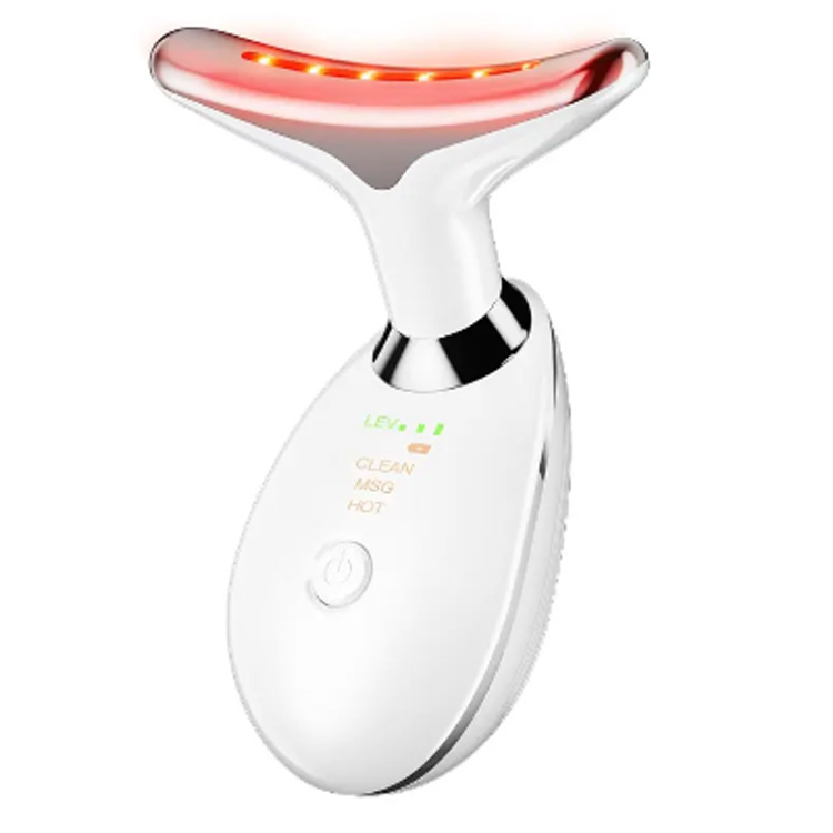 7 kleur lichte nek massager gezichtsmassager gereedschap voor huidverzorging