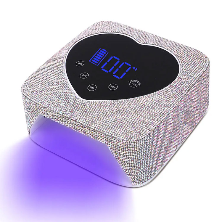 72W hartvormige oplaadbare Bling Rhinestones nagellamp