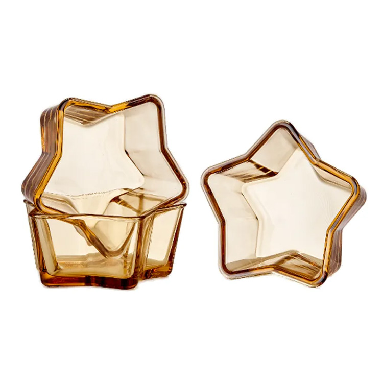 Amber Fruit Tray Gerechten en -borden stelt snackkom