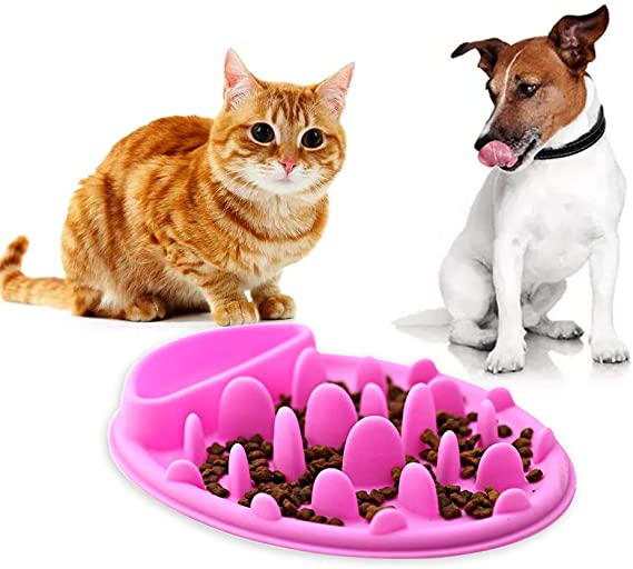 Anti-Chocking Silicone Pet Dog Fun Slow Feeder Cat Bowl