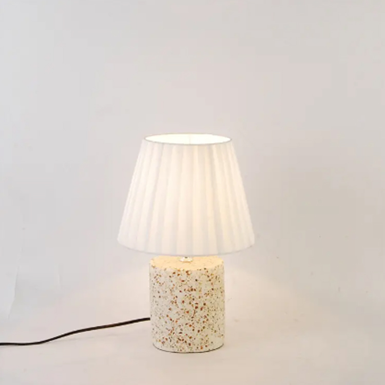 Bedside moderne decoratie witte terrazzo basis bureaulamp