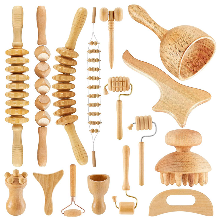 Body Roller Houttherapie Massage Tools Set