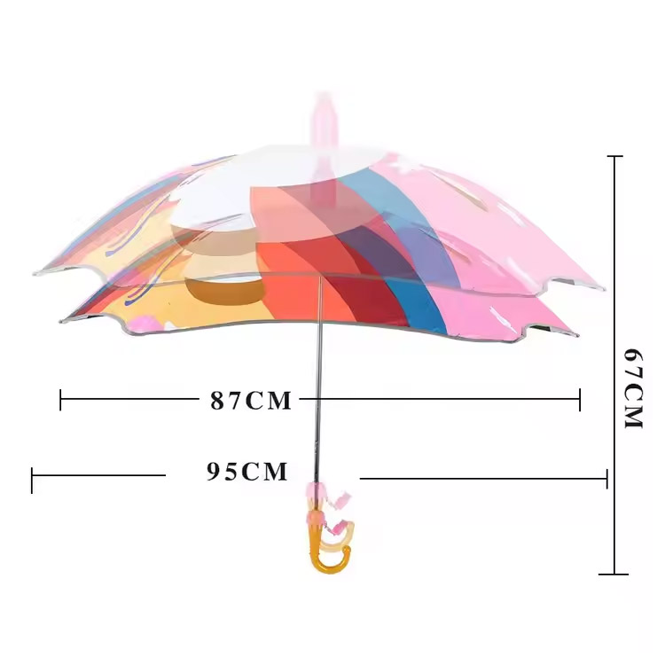 Cartoon Animal Head Reflective Children's Travel Paraplu