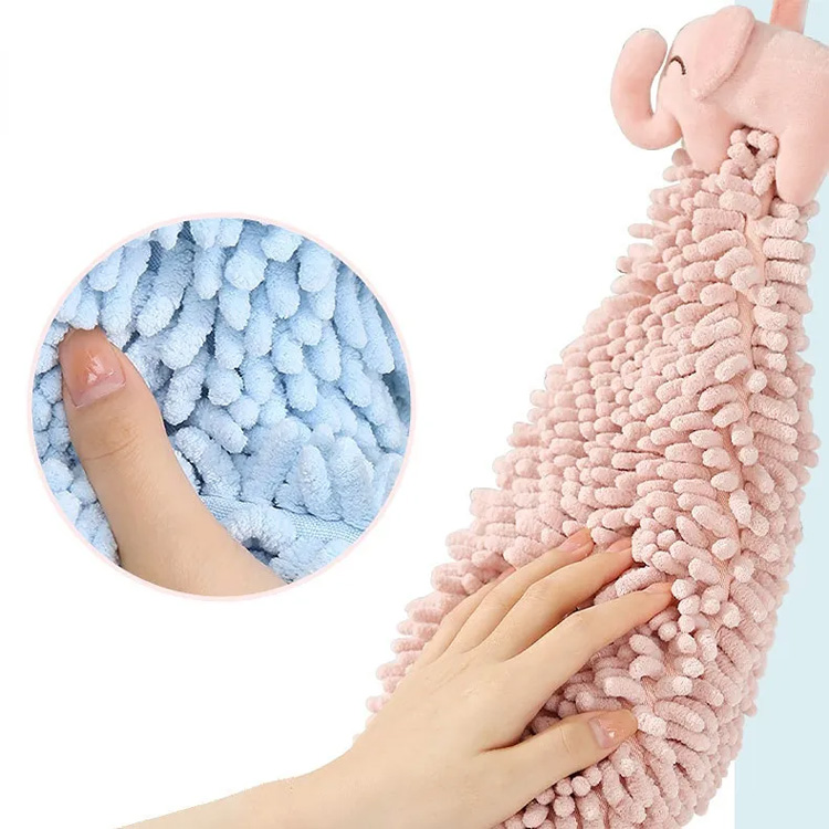Cartoon badkamer keuken rag chenille donzige handdoek