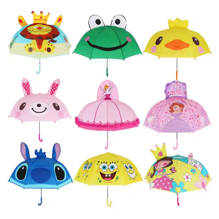 Cartoon Kids Parbrella Auto Open Kinderen Paraplu Princess