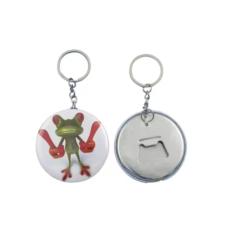 Aangepaste 44 mm sleutelring blanco fles flesopener sleutelhanger ketting