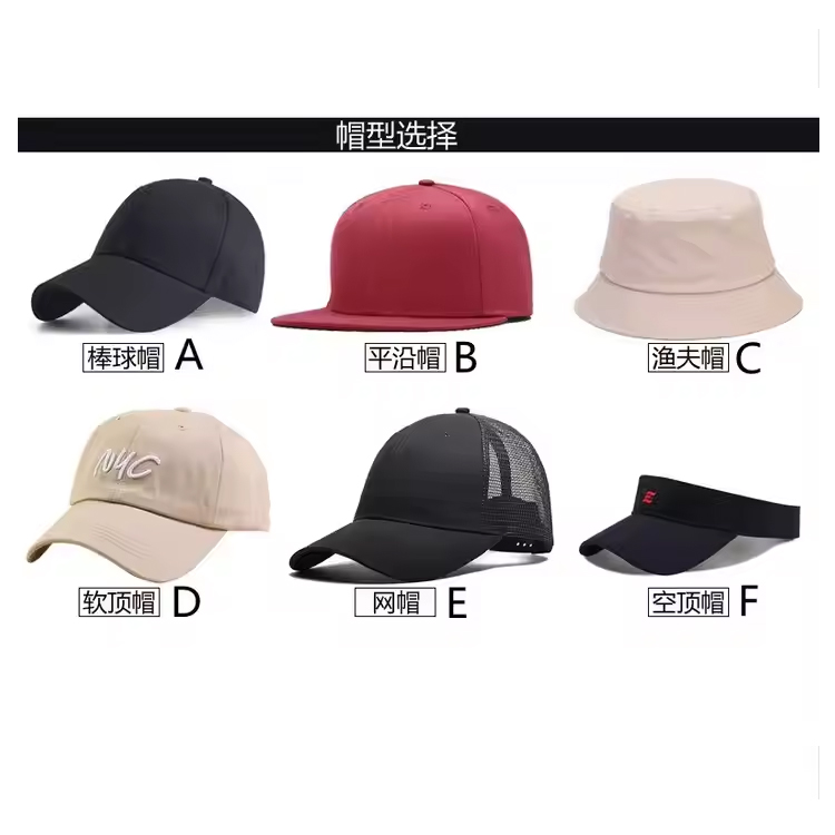Aangepast 5 paneel en 6 paneel Trucker Cap Baseball Cap Hat Logo