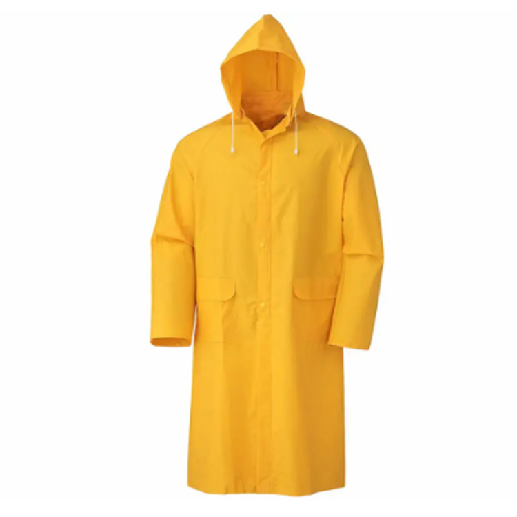 Aangepaste zware regenjas PVC waterdichte regenponcho