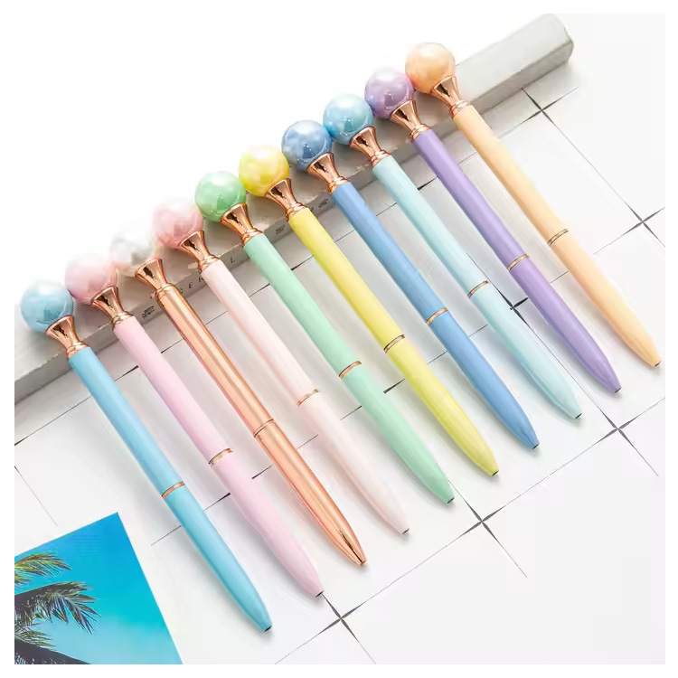 Aangepast logo 1,0 mm Pearl Ballpoint Pen Multi-colour metalen body