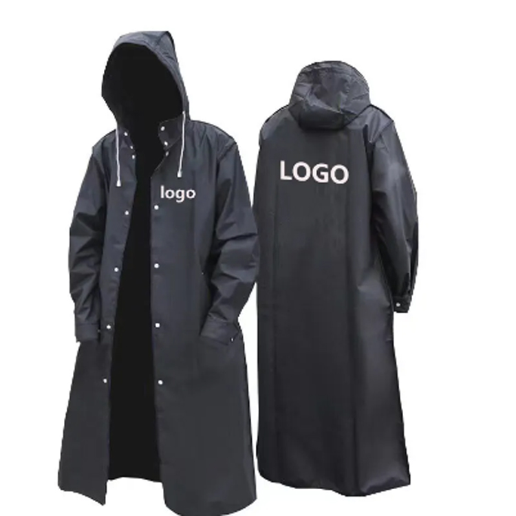 Custom logo vrouwen mannen herbruikbare outdoor regenjassen