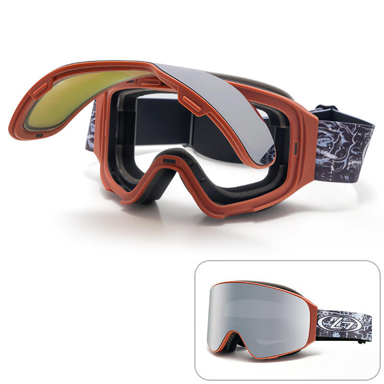 Aangepaste unisex stofdichte winddichte UV400 snowboardbril