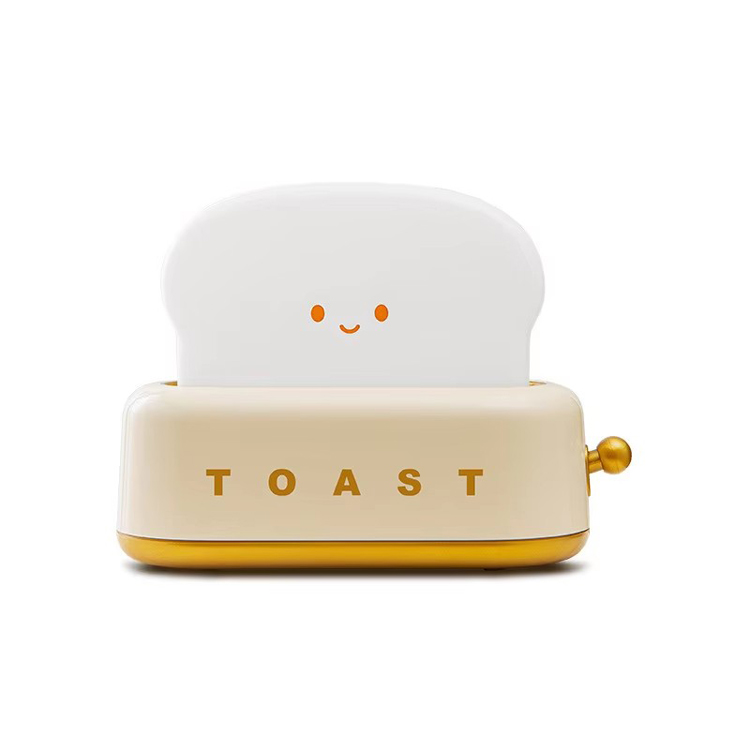 Leuk LED-nachtlampje voor kinderkamerdecoratie Toast-tafellamp