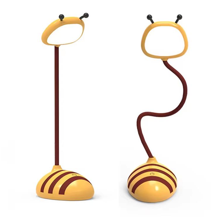 Leuke mini draagbare 360 ​​rotatie flexibele leesbij bureaulamp