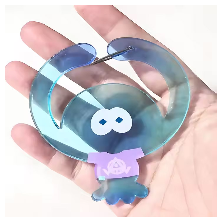 Ontworpen logo Acryl Carabiner Keychain Nieuwe aangepaste vorm