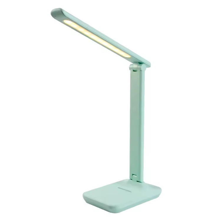 Bureau minimalistisch modern met telefoonhouder groene tafellamp
