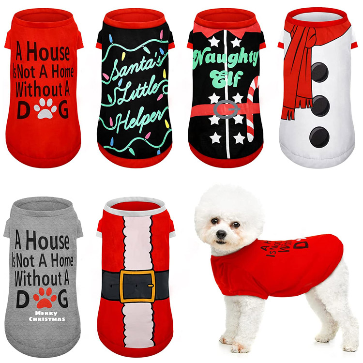 Groothandel Puppy Kostuum Kerstkleding Hond Kerstkleding