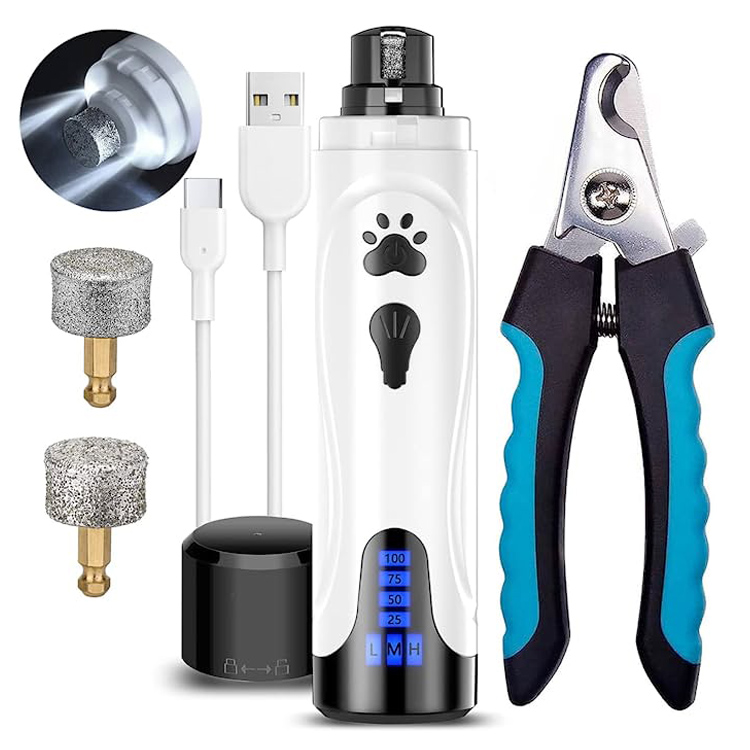 Elektrische Pet Dog Nail Grinder Trimmer en Clipper Kit