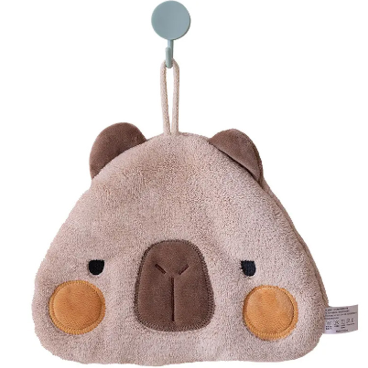 Dolfijn koraal fleece absorberende cartoonhangende handdoek