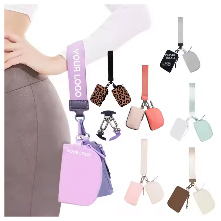 Dual Pouch Dualbag, polsband, dubbele zak, sleutelhanger tas