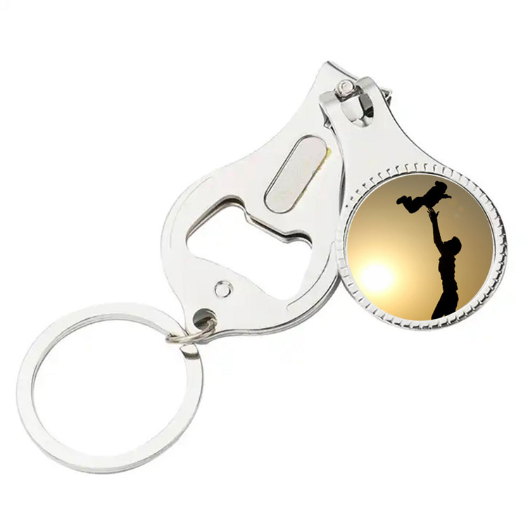 Opvouwbare handteenopener, sleutelhanger, nagelschaar, nagelknipper