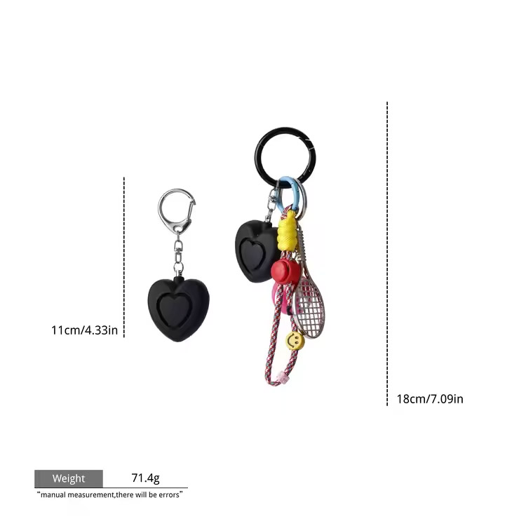 Functionele tas charmes met paniek alarmstijl veilige sleutelhanger