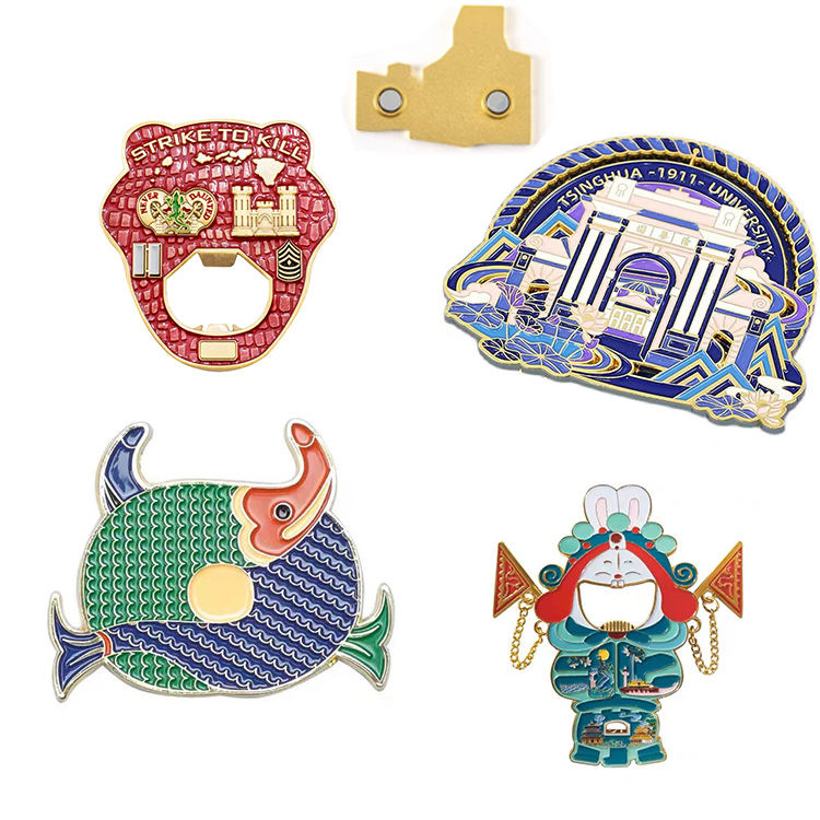 Glitter metalen koelkastmagneten Promotionele koelkastmagneten