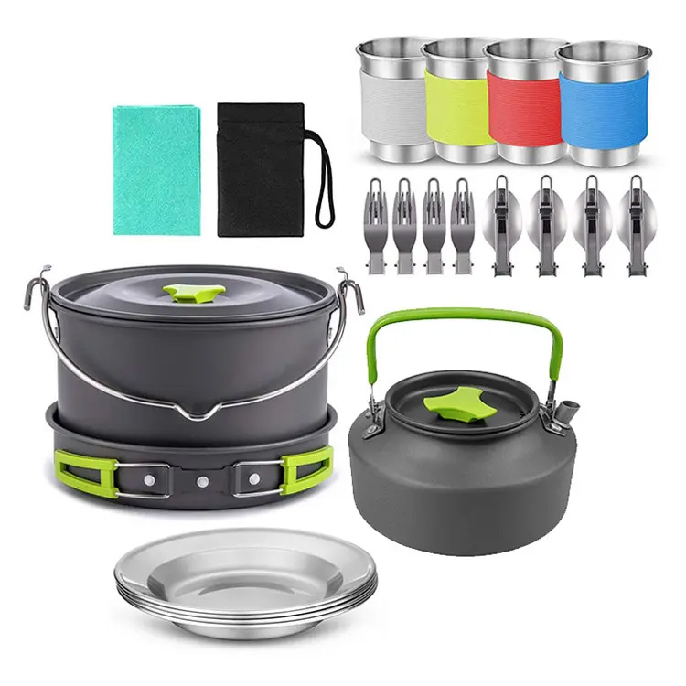 Hoogwaardige Outdoor Lightweight Folding Book Pot Pans