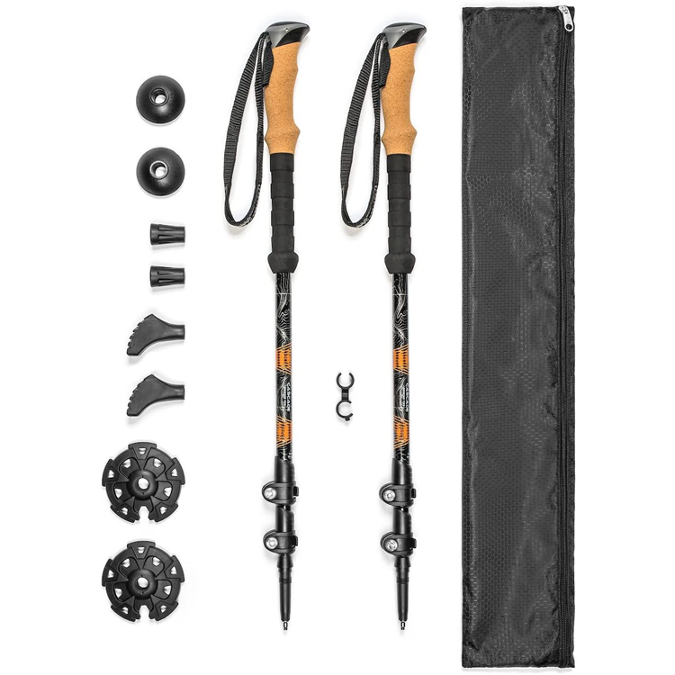 Lichtgewicht outdoor aluminium trekkingstokken met EVA grip