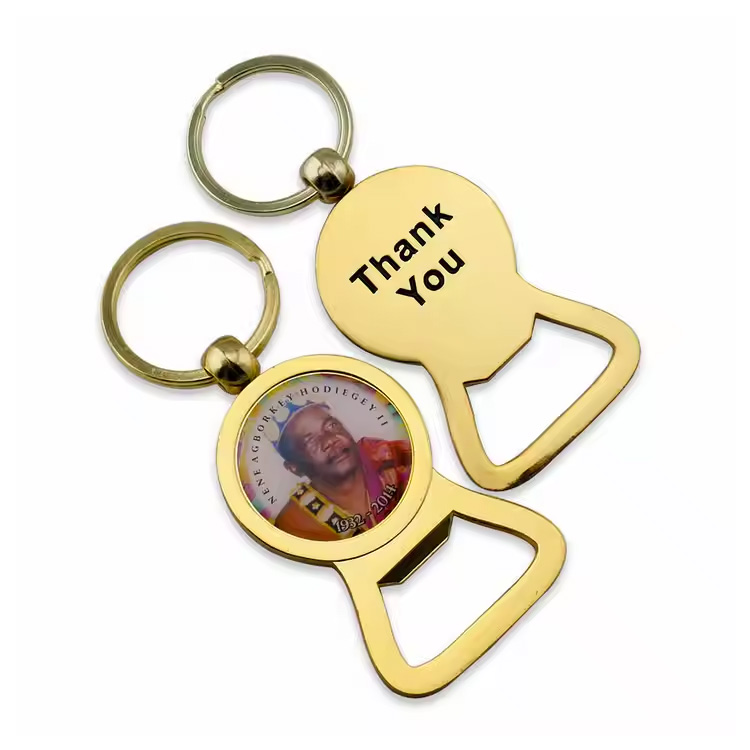 Logo metaal aangepaste sleutelhouder sleutelring bier sleutelhanger ketting