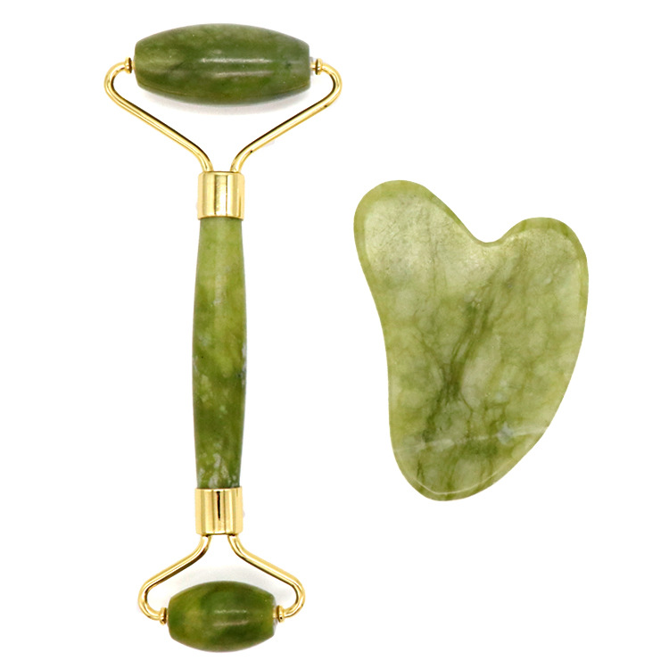 Massage Jade Roller Gua Sha Set voor gezicht