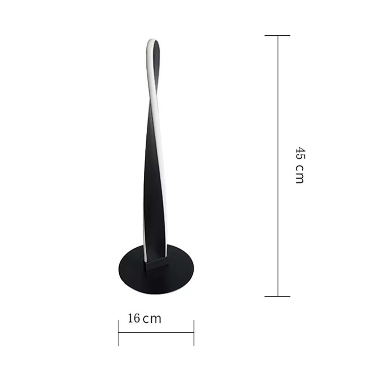 Moderne eenvoudige verlichtingsontwerp decoratieve spiraal bureaulamp