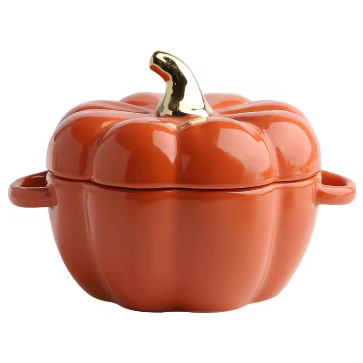 Nieuwe pompoenvorm bakkom met deksel keuken bakware