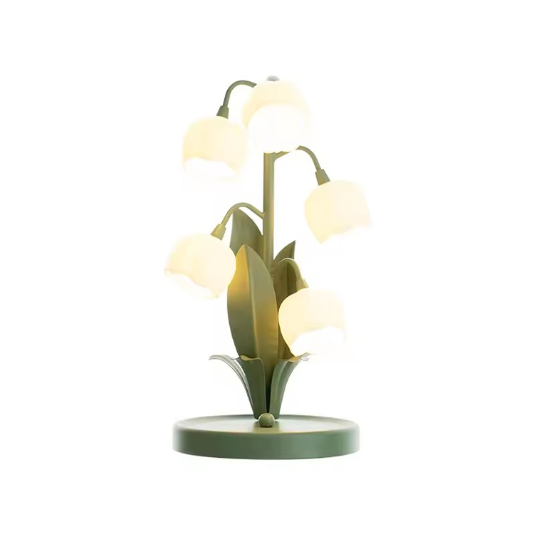 Pastorale bureaulamp ontwerp heteroseksuele bloem tafellampen
