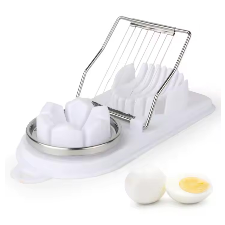 Plastic gekookte ei -snijder 2 in 1 ei Slicer voor Boild -eieren