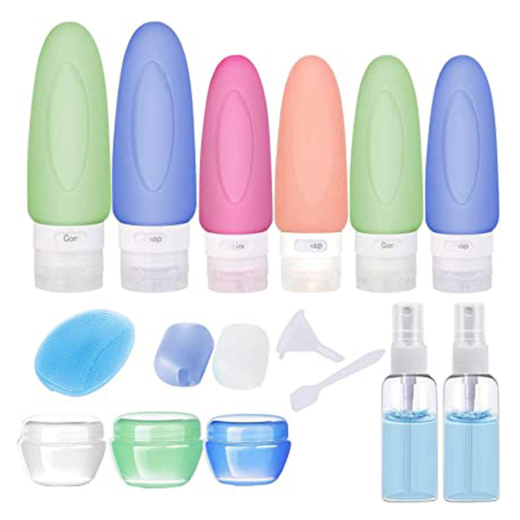 Draagbare cosmetische container siliconen reisflessenset