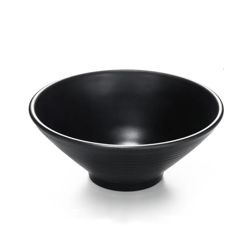 Restaurant A5 Mat Black Melamine Ramen Bowl van hoge kwaliteit