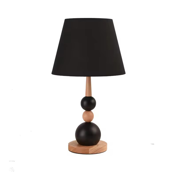 Simply Black Ball Retro houten nachtkastje minimale tafellamp