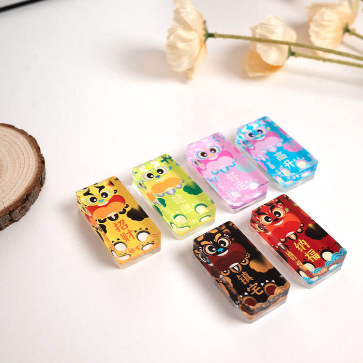 Zachte magneet acryl baksteen koelkast magneet sticker