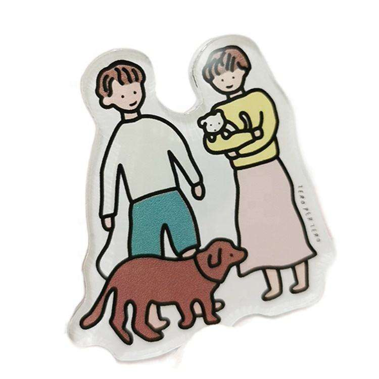 Transparantie Creatieve acryl koelkast magnetische stickers