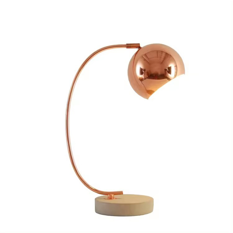 Vintage tafelverlichting geborsteld koperen visijzer bureaulamp