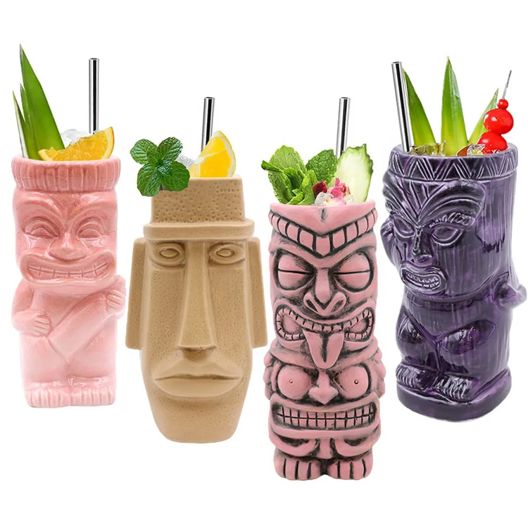 Groothandel hoog Grade handgemaakte grappige Hawaii -glazen Cups