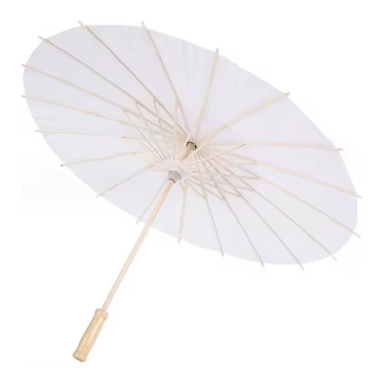 Houten paraplu mini wit papier parasols parasol